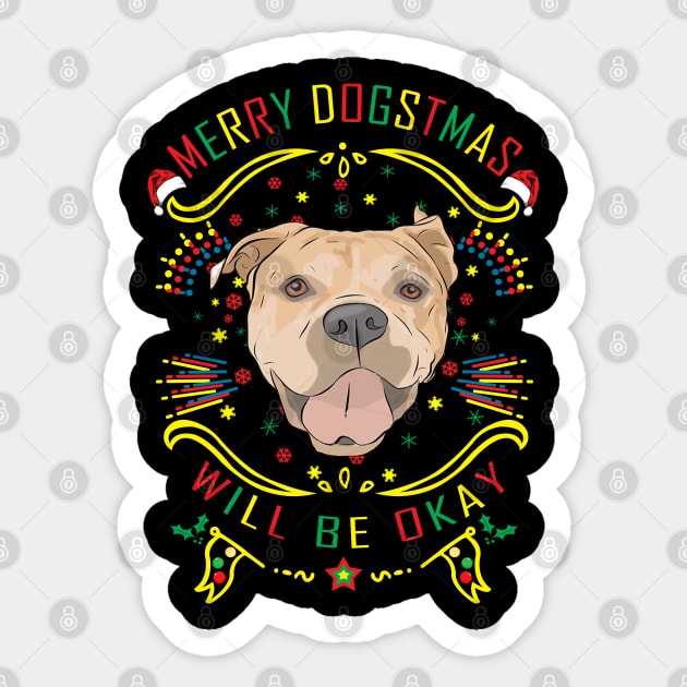 Merry Dogstmas Pets Sticker by jetaceoldtee